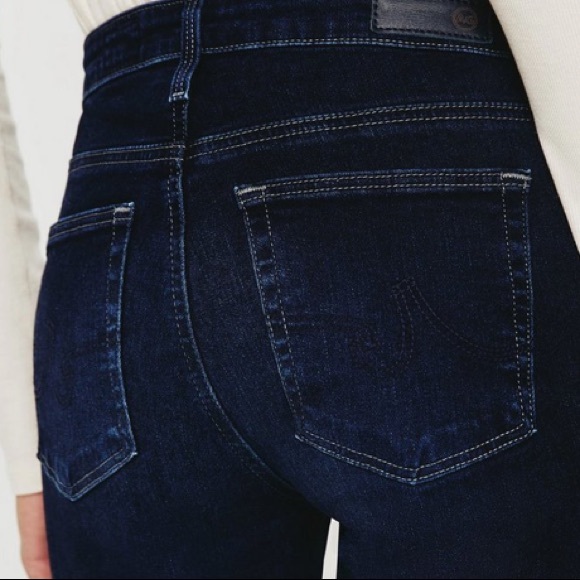 AG THE STILT CIGARETTE LEG JEANS IN SOFT PIMA COTTON COLOR DARK NAVY BLUE - Picture 4 of 16